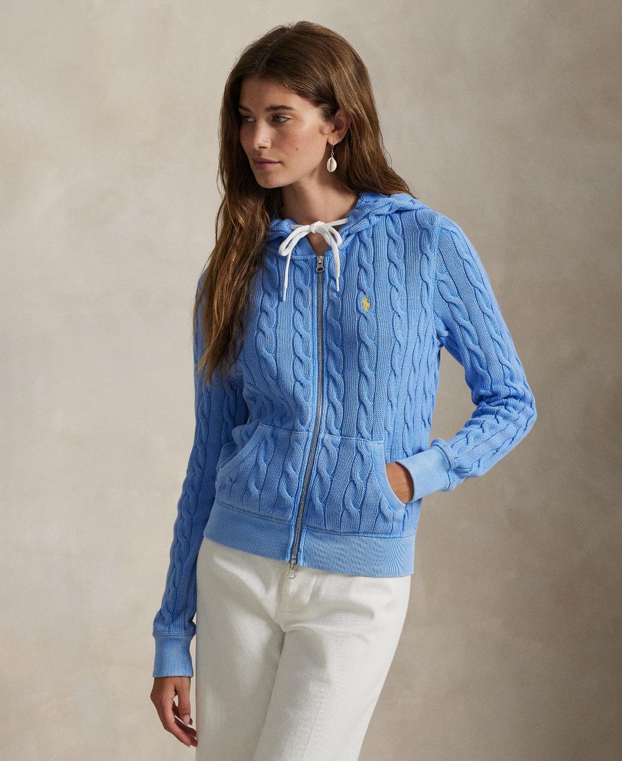 Женская хлопковая толстовка крупной вязки на молнии Polo Ralph Lauren, Harbor Island Blue
Женская хлопковая толстовка крупной вязки на молнии Polo Ralph Lauren, Harbor Island Blue