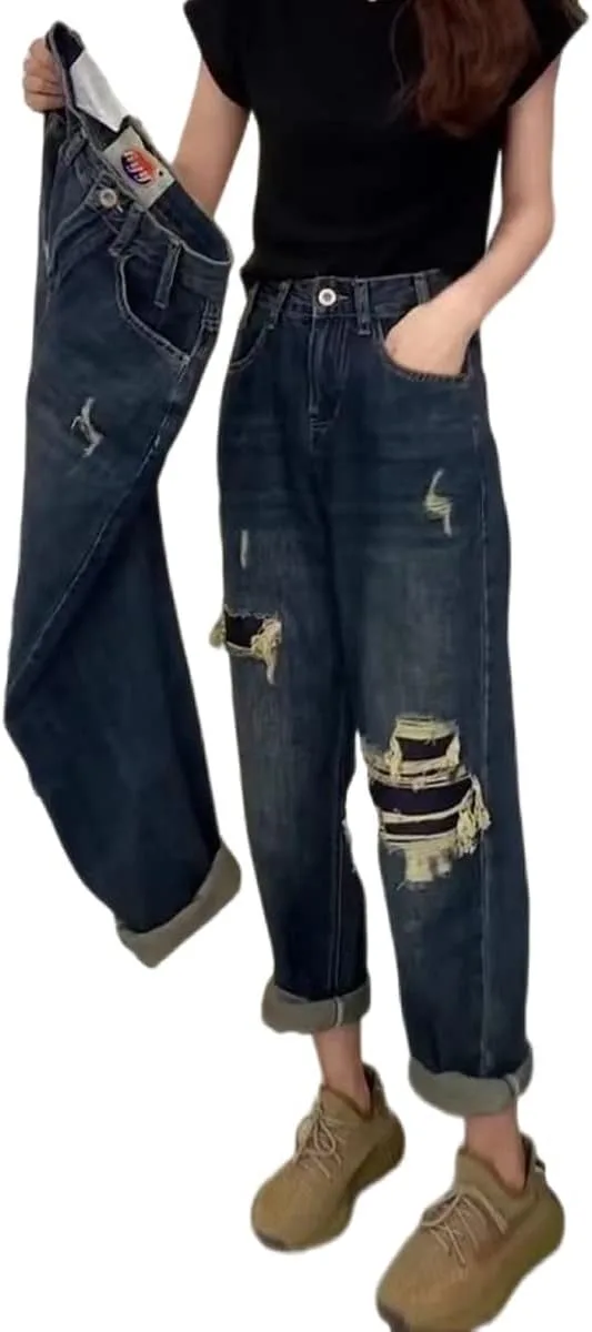 Ретро джинсы Women's Large, ложная перфорация, высокая посадка, облегающий крой UICIOP
Ретро джинсы Women's Large, ложная перфорация, высокая посадка, облегающий крой UICIOP