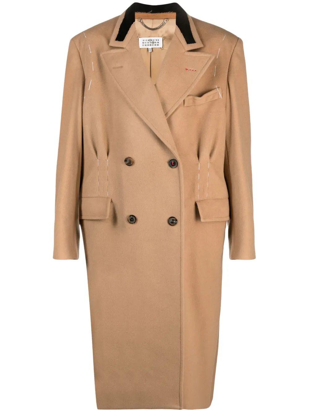 Двубортное пальто с декоративной строчкой MAISON MARGIELA, коричневый
Двубортное пальто с декоративной строчкой MAISON MARGIELA, коричневый