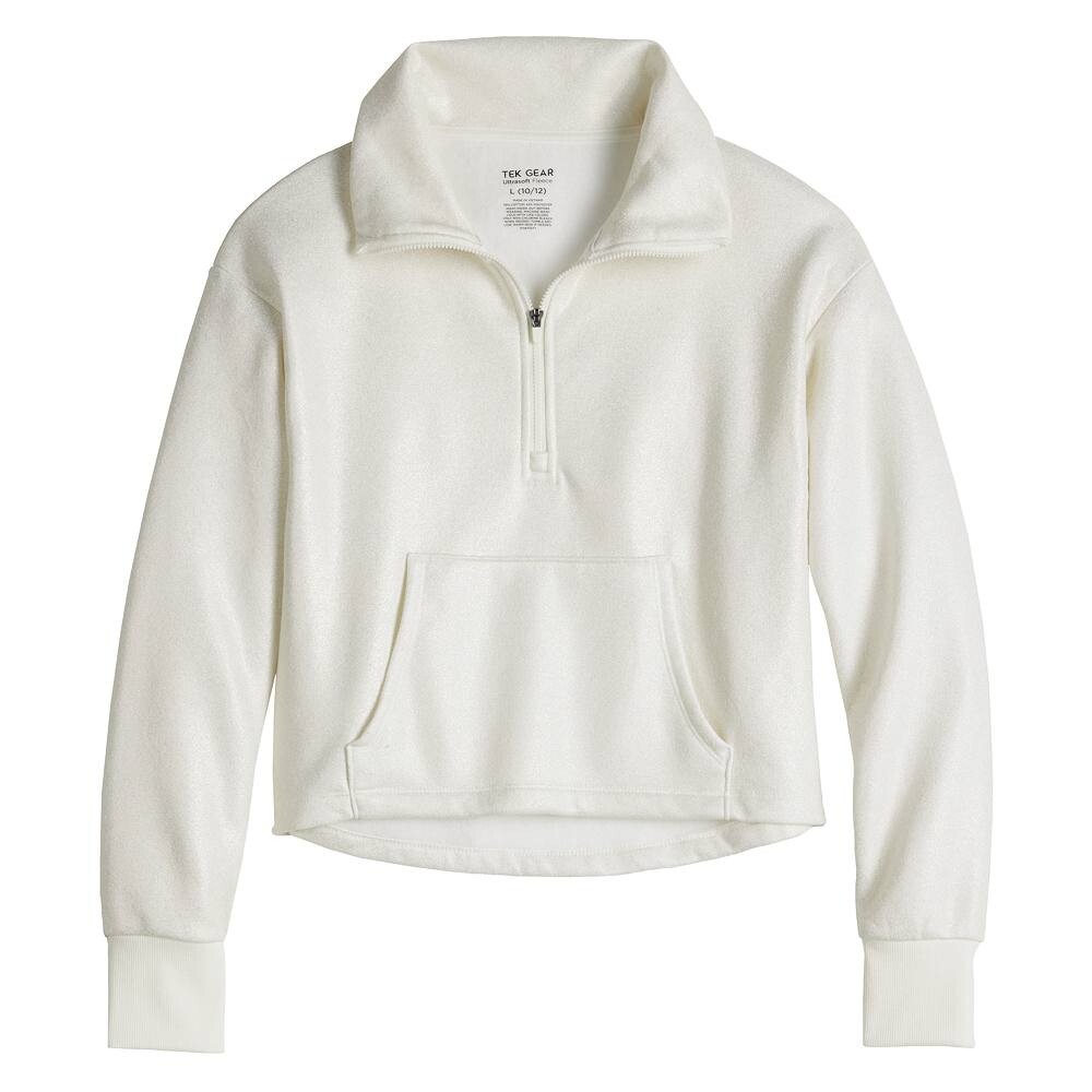 Ультрамягкий флисовый пуловер с полумолнией Tek Gear для девочек 7–20 лет стандартного и большого размера, цвет Cream Shine
Ультрамягкий флисовый пуловер с полумолнией Tek Gear для девочек 7–20 лет стандартного и большого размера, цвет Cream Shine