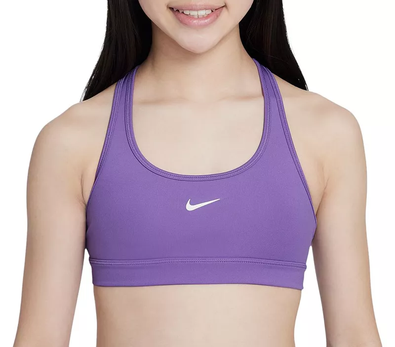 Спортивный бюстгальтер Swoosh Nike Pro Dri-FIT для девочек, цвет Black Raspberry
Спортивный бюстгальтер Swoosh Nike Pro Dri-FIT для девочек, цвет Black Raspberry