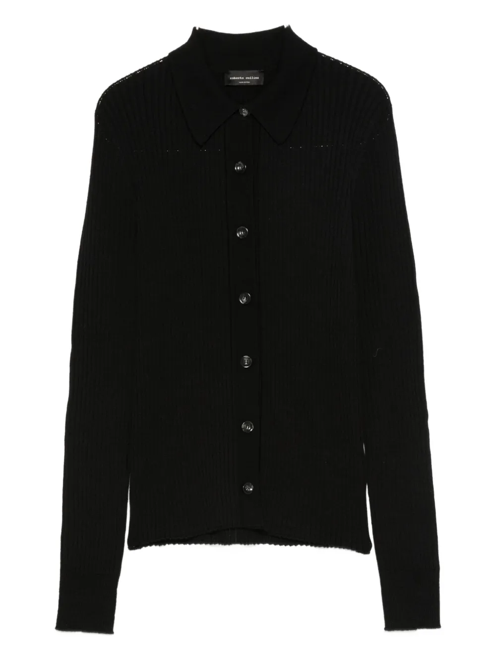Вязаная рубашка из мериносовой шерсти Roberto Collina, черный
Вязаная рубашка из мериносовой шерсти Roberto Collina, черный