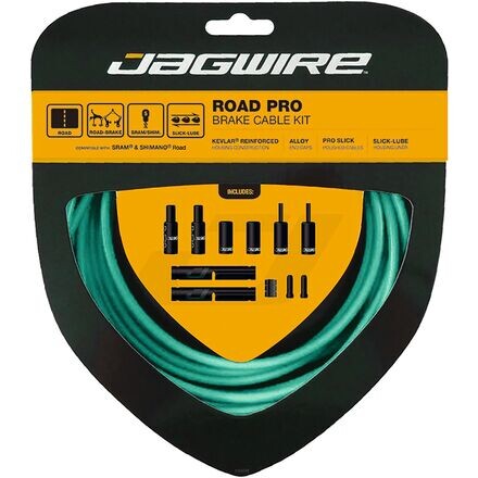 Комплект тормозных тросов Road Pro Jagwire, цвет Bianchi Celeste
Комплект тормозных тросов Road Pro Jagwire, цвет Bianchi Celeste