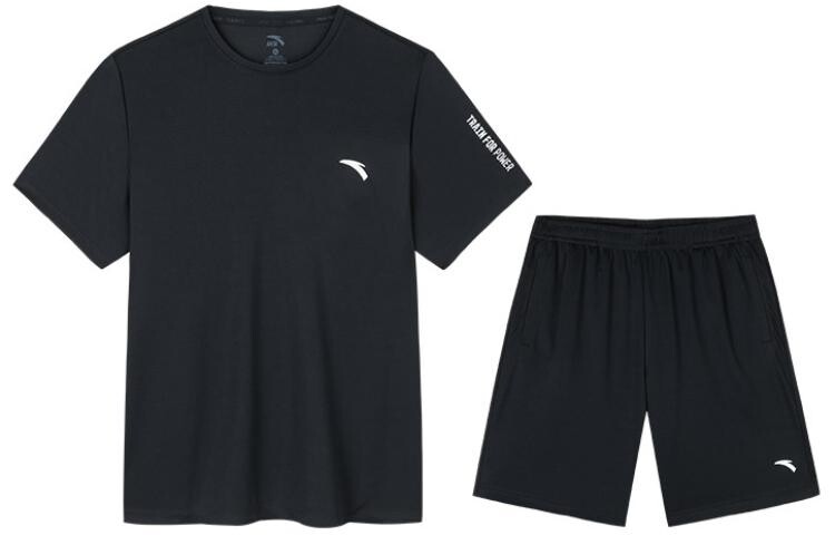 Разнообразие Тренировочная коллекция Повседневная спортивная одежда для мужчин Черный Anta, черный