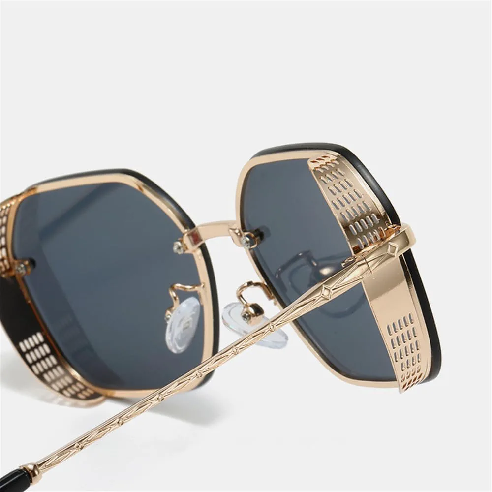 Солнцезащитные очки UV400 с градиентными линзами в стиле панк и металлик, для женщин и мужчин, для бега и занятий спортом на открытом воздухе UYPTK, Gold-gray.
Солнцезащитные очки UV400 с градиентными линзами в стиле панк и металлик, для женщин и мужчин, для бега и занятий спортом на открытом воздухе UYPTK, Gold-gray.