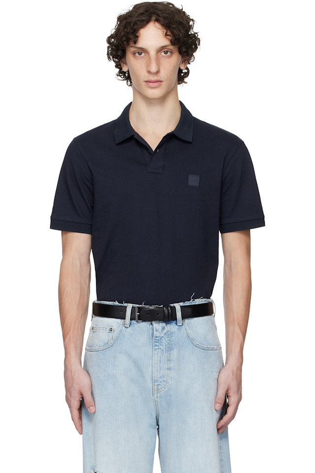 Облегающая поло с логотипом из стрейч-хлопка Boss, синий
Облегающая поло с логотипом из стрейч-хлопка Boss, синий