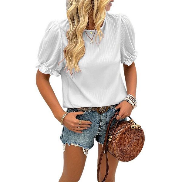 Женская футболка с коротким рукавом и круглым вырезом Yesfashion, White
Женская футболка с коротким рукавом и круглым вырезом Yesfashion, White