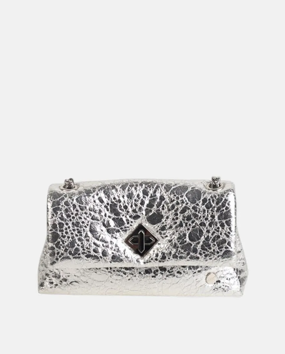 Сумка через плечо из искусственной кожи с металлическим эффектом и клапаном Volum, серебряный
Сумка через плечо из искусственной кожи с металлическим эффектом и клапаном Volum, серебряный