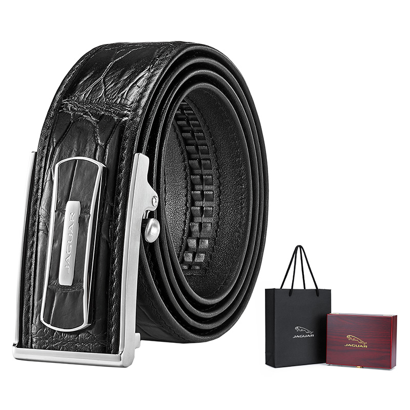 JAGUAR Мужской ремень из крокодиловой кожи с автоматической пряжкой из нержавеющей стали для делового стиля шириной 3,7 см, Inner Buckle, Premium Wooden Box
JAGUAR Мужской ремень из крокодиловой кожи с автоматической пряжкой из нержавеющей стали для делового стиля шириной 3,7 см, Inner Buckle, Premium Wooden Box