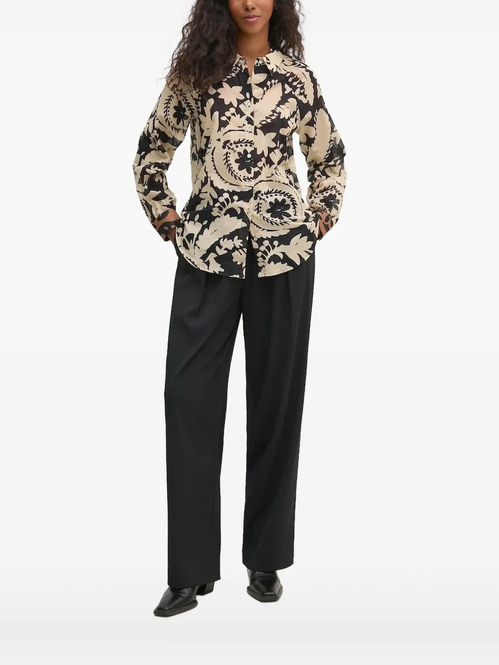 Рубашка на пуговицах с цветочным принтом Pedro Del Hierro, черный
Рубашка на пуговицах с цветочным принтом Pedro Del Hierro, черный