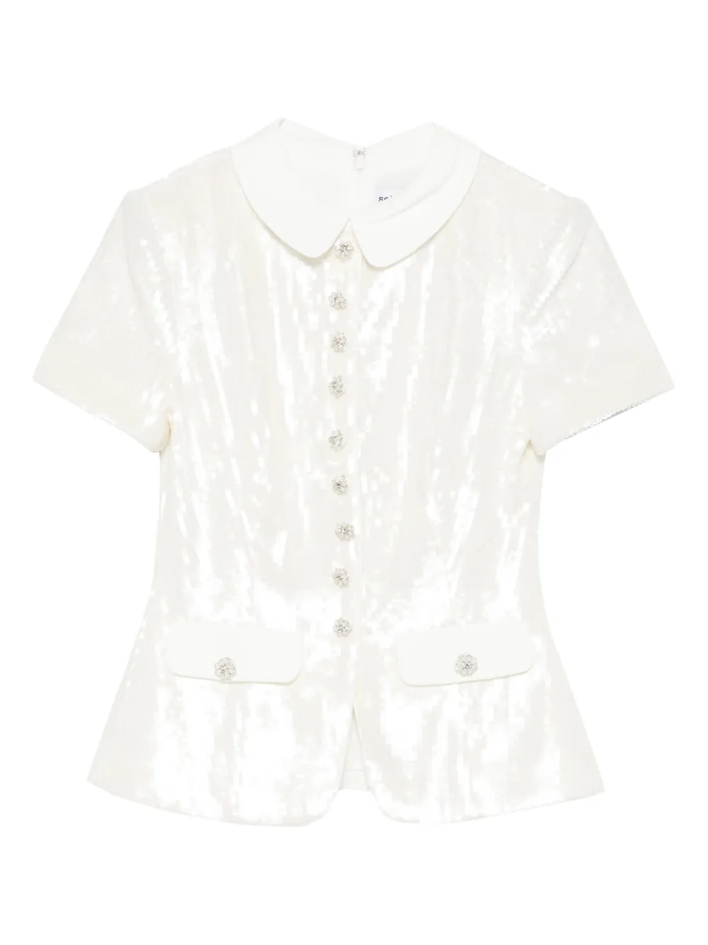 Топ, украшенный пайетками Self-Portrait, белый
Топ, украшенный пайетками Self-Portrait, белый