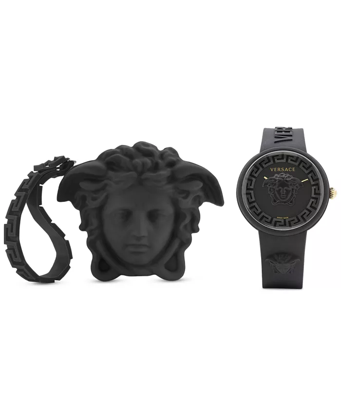 Женские часы Swiss Medusa Pop с черным силиконовым ремешком, 39 мм Versace
Женские часы Swiss Medusa Pop с черным силиконовым ремешком, 39 мм Versace