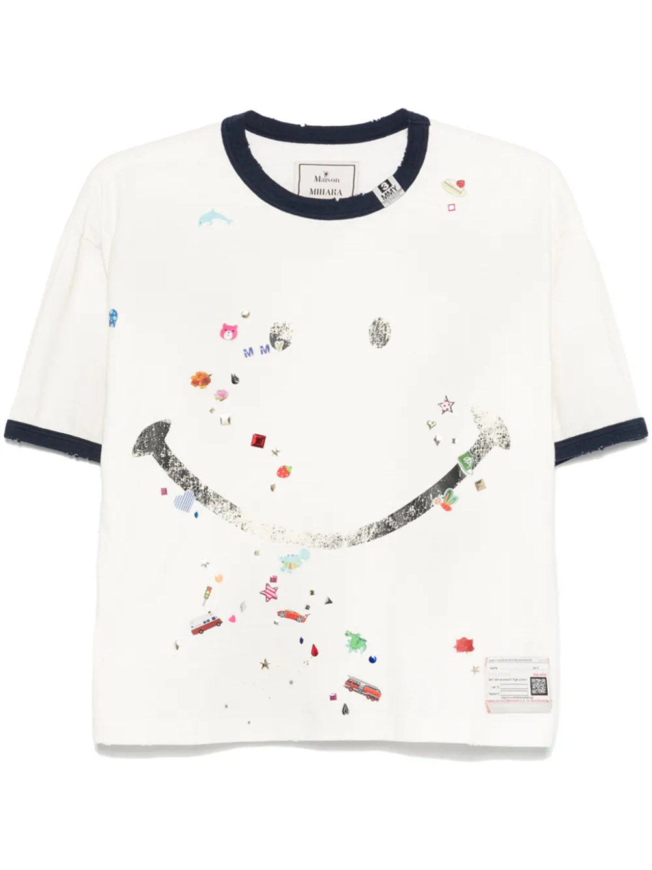 Футболка с принтом смайлика от Maison MIHARA YASUHIRO, белый
Футболка с принтом смайлика от Maison MIHARA YASUHIRO, белый