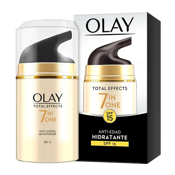 Увлажняющий антивозрастной крем с защитой Total Effects 7 En 1 Anti-Ageing Moisturiser Spf 15 Olay, 50 ml 
Увлажняющий антивозрастной крем с защитой Total Effects 7 En 1 Anti-Ageing Moisturiser Spf 15 Olay, 50 ml