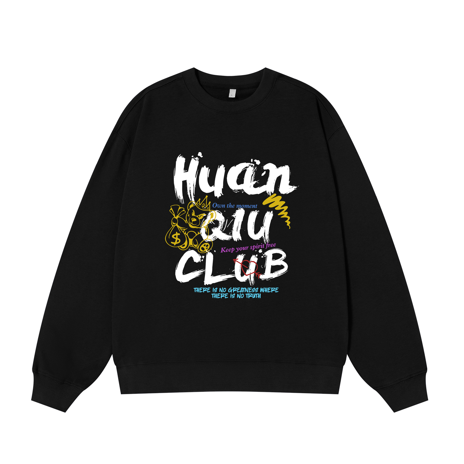 Свитшот с круглым вырезом Unisex HUANQIU, черный (fleece-lined)
Свитшот с круглым вырезом Unisex HUANQIU, черный (fleece-lined)