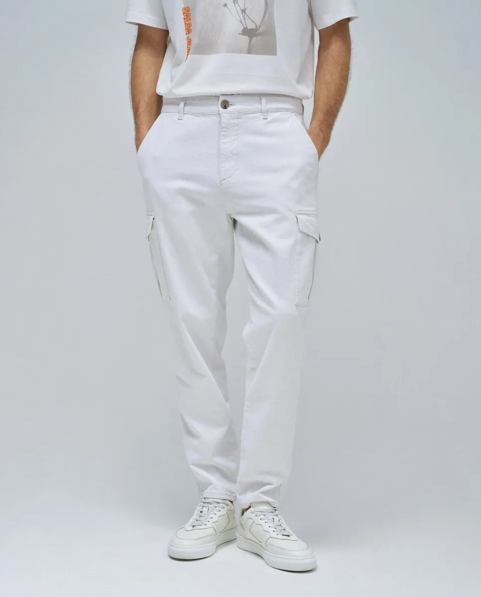 Мужские зауженные брюки-карго Salsa Jeans, белый
Мужские зауженные брюки-карго Salsa Jeans, белый
