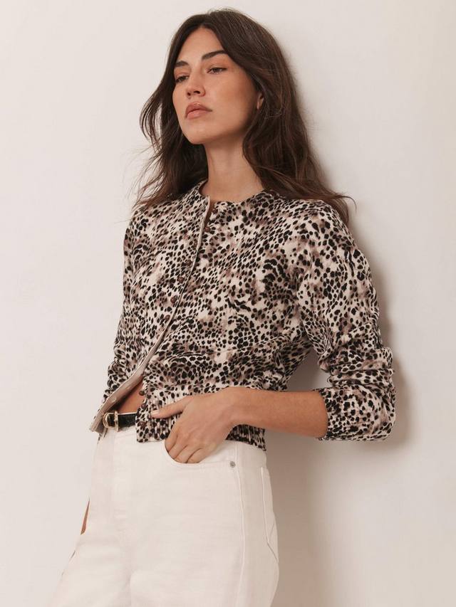 Кардиган с абстрактным леопардовым принтом Mint Velvet, Brown/Multi
Кардиган с абстрактным леопардовым принтом Mint Velvet, Brown/Multi