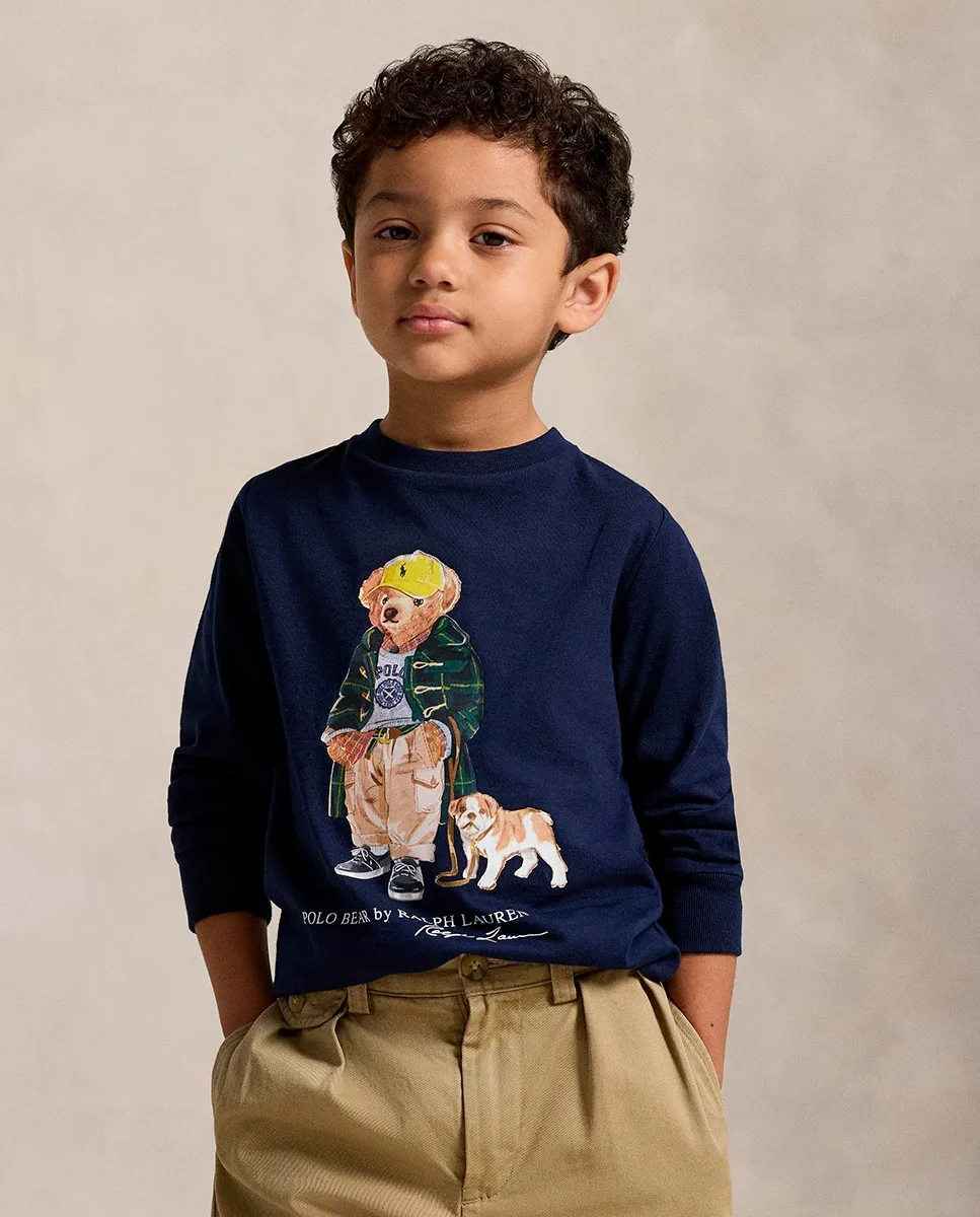 Детская хлопковая футболка с Polo Bear Polo Ralph Lauren, темно-синий
Детская хлопковая футболка с Polo Bear Polo Ralph Lauren, темно-синий