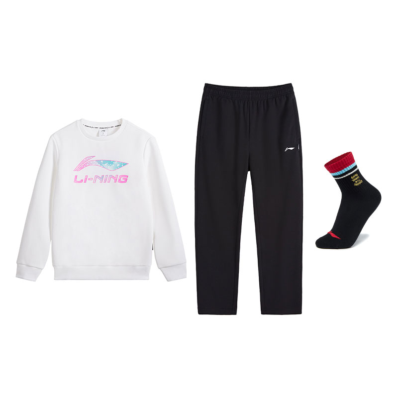 Li Ning Casual Sportswear Men's Li-Ning, белый top+черный pants (includes socks)
Li Ning Casual Sportswear Men's Li-Ning, белый top+черный pants (includes socks)