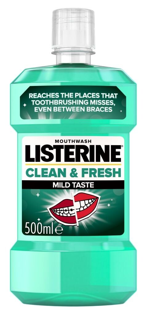 Listerine Clean & Fresh жидкость для полоскания рта, 500 ml
Listerine Clean & Fresh жидкость для полоскания рта, 500 ml
