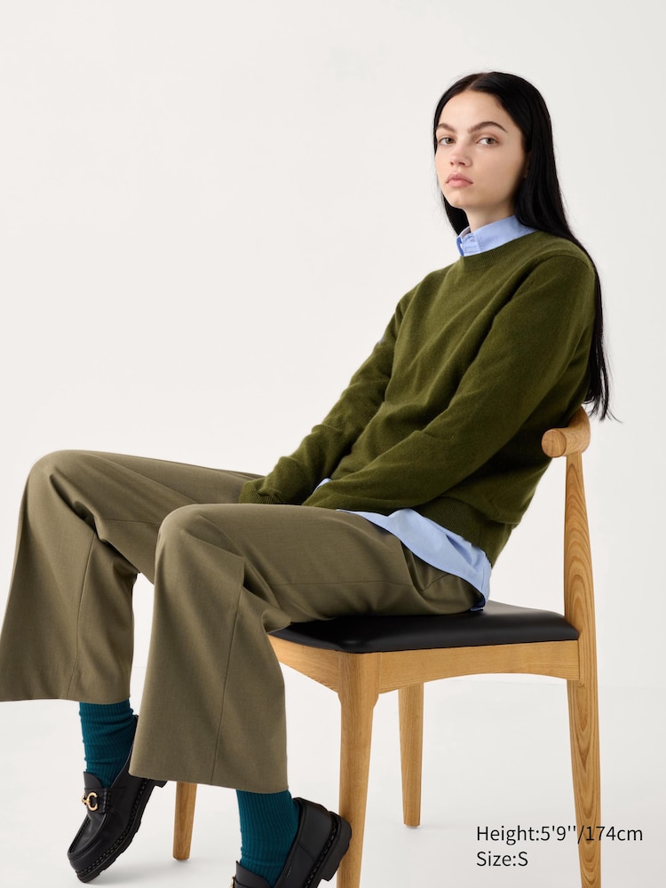 Джемпер с круглым вырезом из 100% кашемира Uniqlo, цвет 54 зеленый
Джемпер с круглым вырезом из 100% кашемира Uniqlo, цвет 54 зеленый