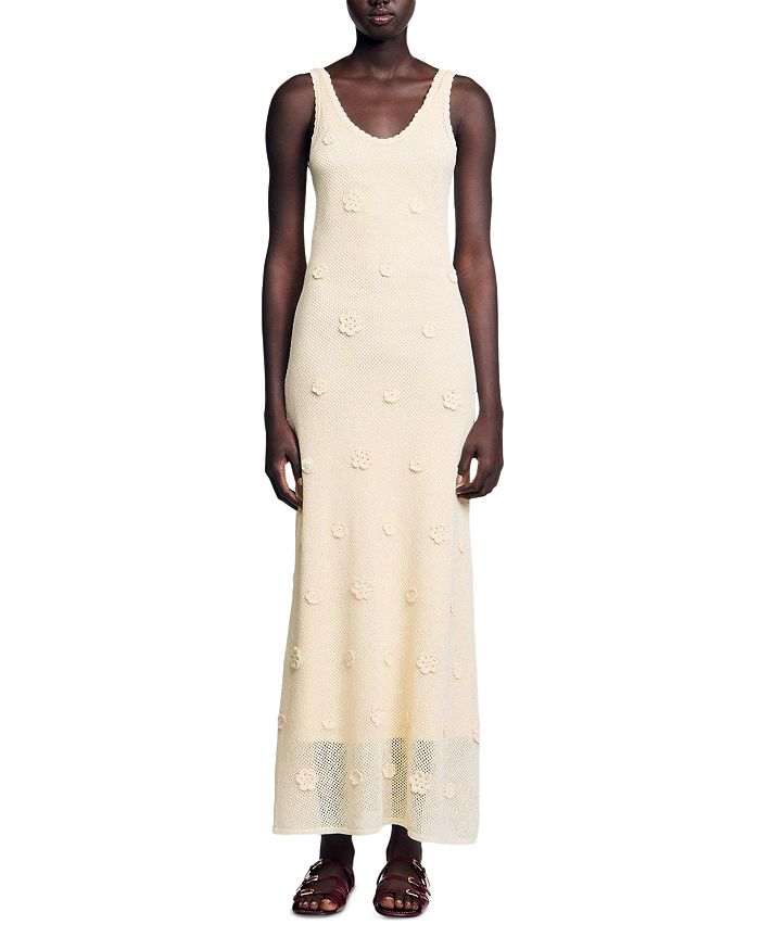 Рыбчатое платье макси без рукавов Sandro, слоновая кость/кремовый
Рыбчатое платье макси без рукавов Sandro, слоновая кость/кремовый