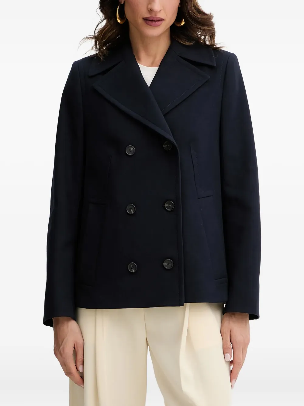 Двубортное пальто BOSS, синий
Двубортное пальто BOSS, синий