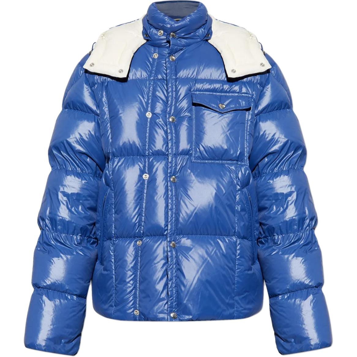 Стеганая пуховая куртка с капюшоном Moncler, синий
Стеганая пуховая куртка с капюшоном Moncler, синий