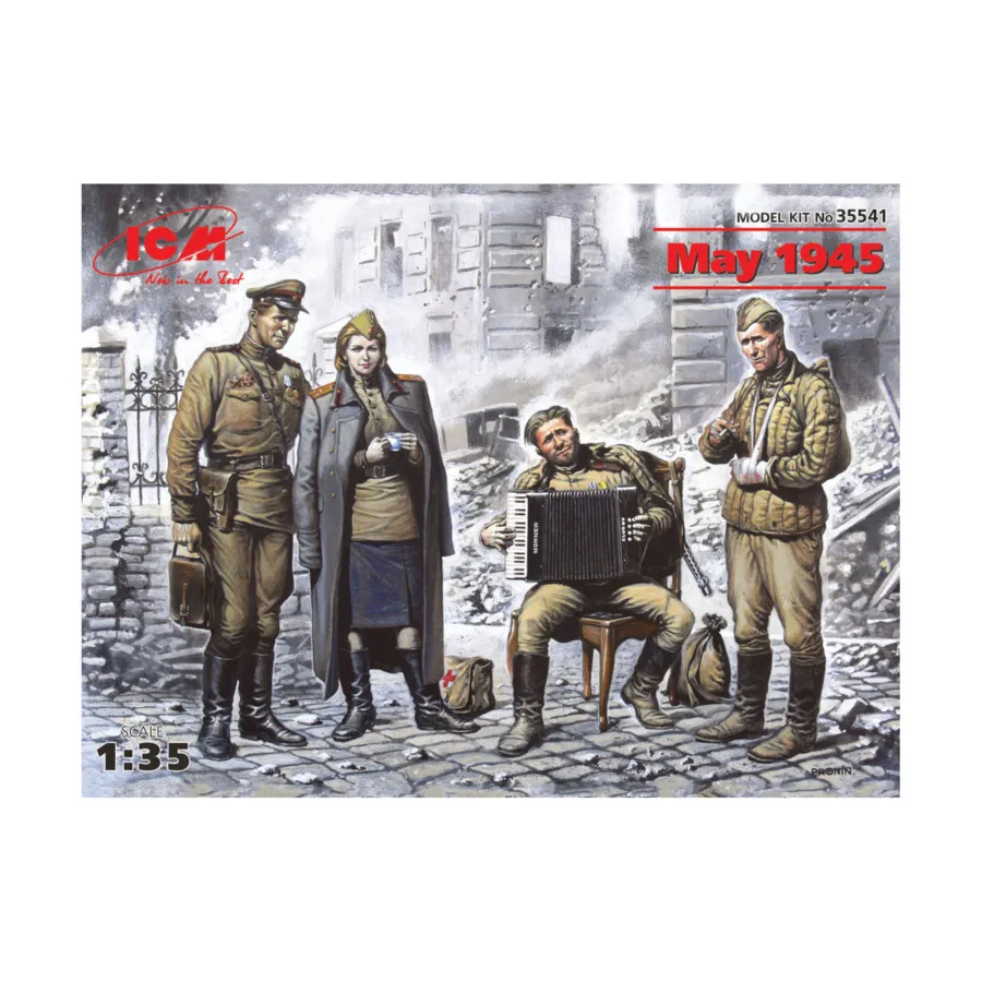 Советские военнослужащие на отдыхе, май 1945 года., Military Models 1/35 Scale (ICM)
Советские военнослужащие на отдыхе, май 1945 года., Military Models 1/35 Scale (ICM)
