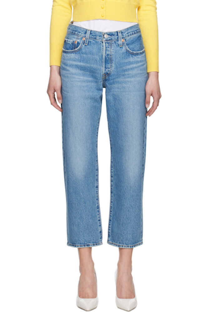 Синие джинсы 501 90-х годов по щиколотку Levi's 
Синие джинсы 501 90-х годов по щиколотку Levi's