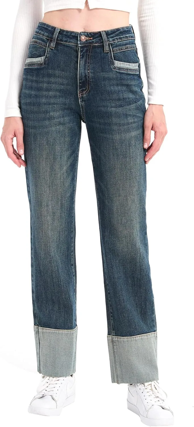 Женские джинсы Wide Leg с высокой посадкой и прямым кроем Eiaend
Женские джинсы Wide Leg с высокой посадкой и прямым кроем Eiaend