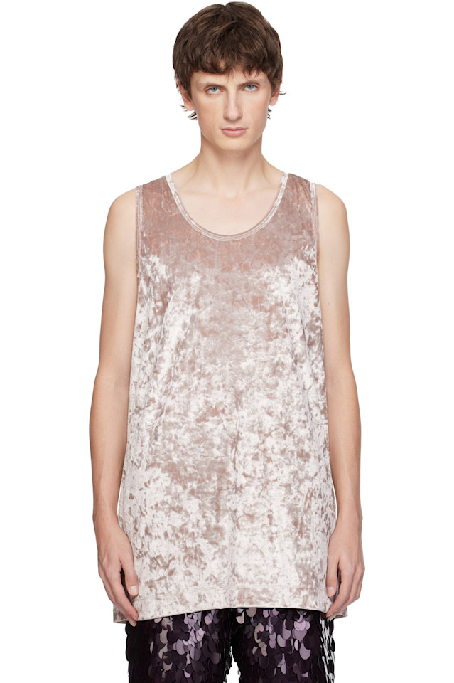 Dries Van Noten Розовая велюровая майка
Dries Van Noten Розовая велюровая майка