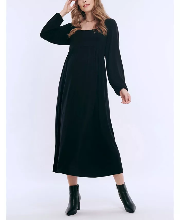 Длинное платье для беременных с длинными рукавами и завышенной талией - Motherhood Motherhood Maternity, черный
Длинное платье для беременных с длинными рукавами и завышенной талией - Motherhood Motherhood Maternity, черный