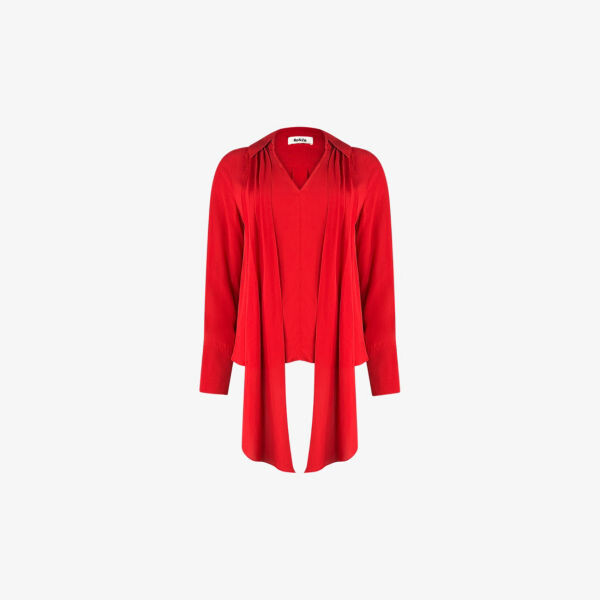 Топ из ткани с V-образным вырезом и завязкой на шее Ro&Zo, красный
Топ из ткани с V-образным вырезом и завязкой на шее Ro&Zo, красный