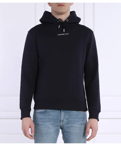 Утепленная толстовка «Монолог» Regular fit Calvin Klein Jeans, синий 
Утепленная толстовка «Монолог» Regular fit Calvin Klein Jeans, синий