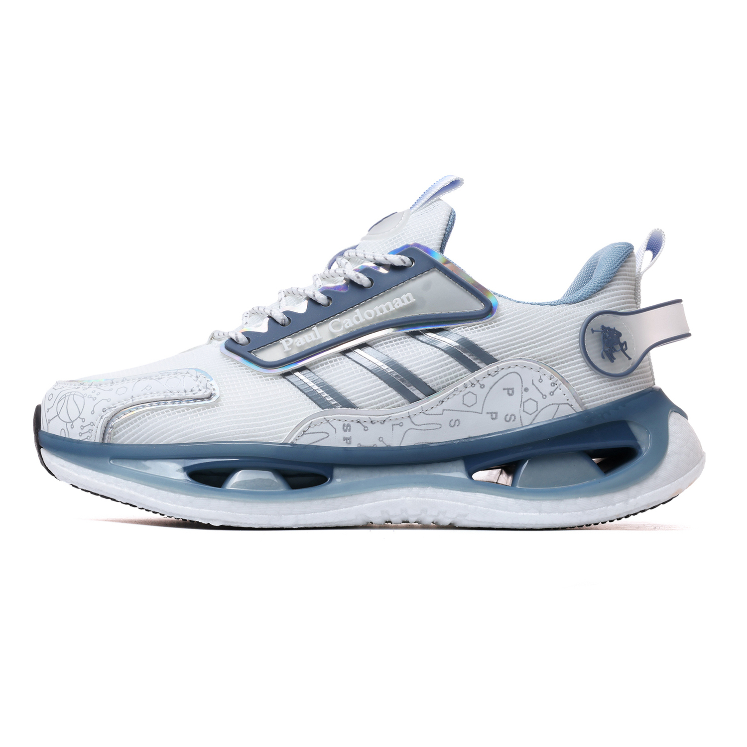 M.M Party Унисекс скейтерские кроссовки бело-синие, цвет White Blue 
M.M Party Унисекс скейтерские кроссовки бело-синие, цвет White Blue