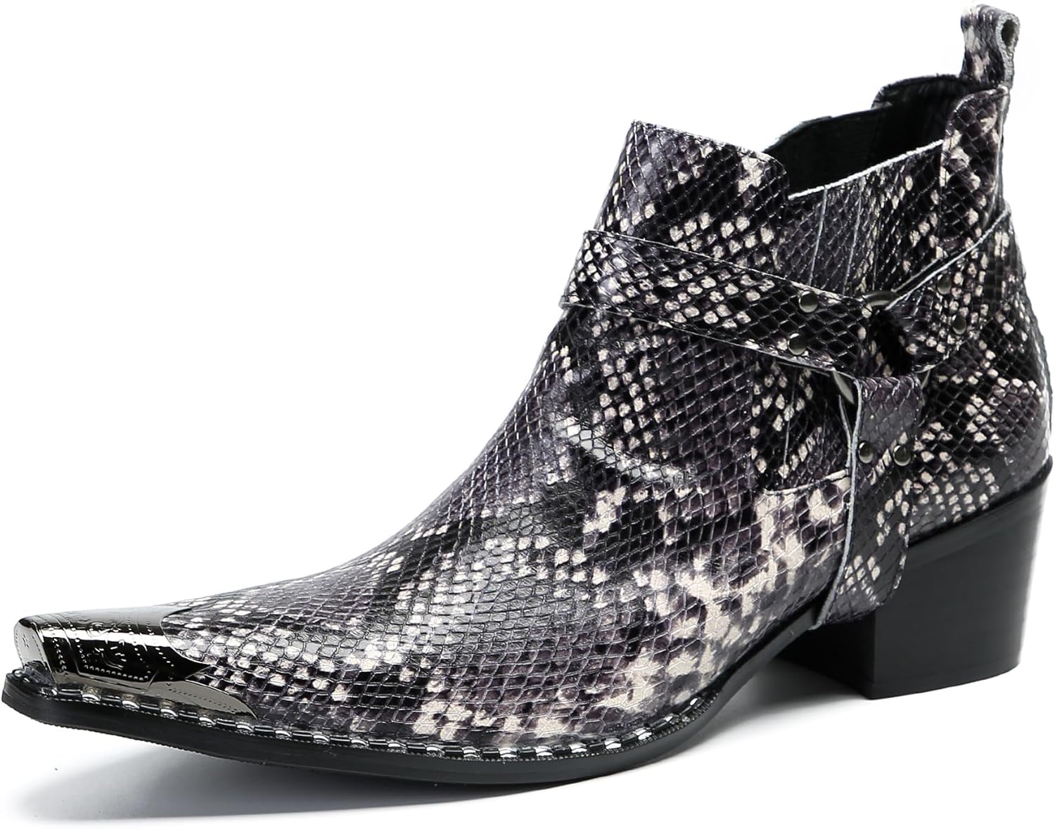 Мужские повседневные западные ботинки Chelsea Santimon Mens Dress - ботинки до щиколотки из натуральной кожи с тиснением под змеиную кожу, с ремешком, цепочкой и металлическим носком «вингтип», для выпускного, свадьбы или дискотеки, серый
Мужские повседневные западные ботинки Chelsea Santimon Mens Dress - ботинки до щиколотки из натуральной кожи с тиснением под змеиную кожу, с ремешком, цепочкой и металлическим носком «вингтип», для выпускного, свадьбы или дискотеки, серый