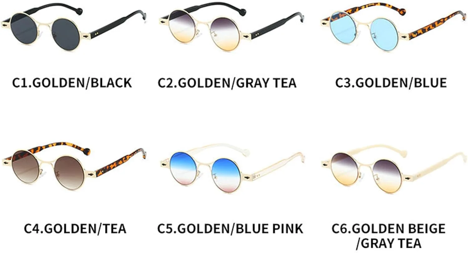 Солнцезащитные очки Willochra Retro Round Metal Punk Rivets для мужчин, защита от ультрафиолета UV400, модные градиентные солнцезащитные очки для женщин, C3
Солнцезащитные очки Willochra Retro Round Metal Punk Rivets для мужчин, защита от ультрафиолета UV400, модные градиентные солнцезащитные очки для женщин, C3