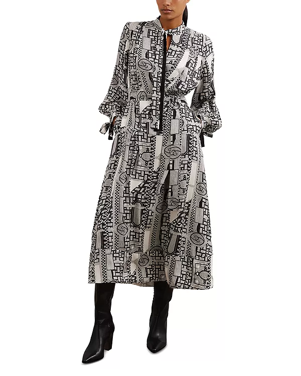 Платье миди с завязками на шее Reiss, мультиколор
Платье миди с завязками на шее Reiss, мультиколор