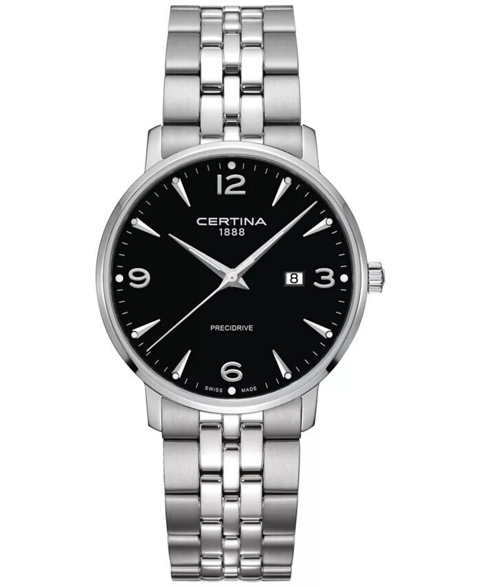 Женские швейцарские часы DS Caimano с браслетом из нержавеющей стали, 39 мм Certina, черный
Женские швейцарские часы DS Caimano с браслетом из нержавеющей стали, 39 мм Certina, черный