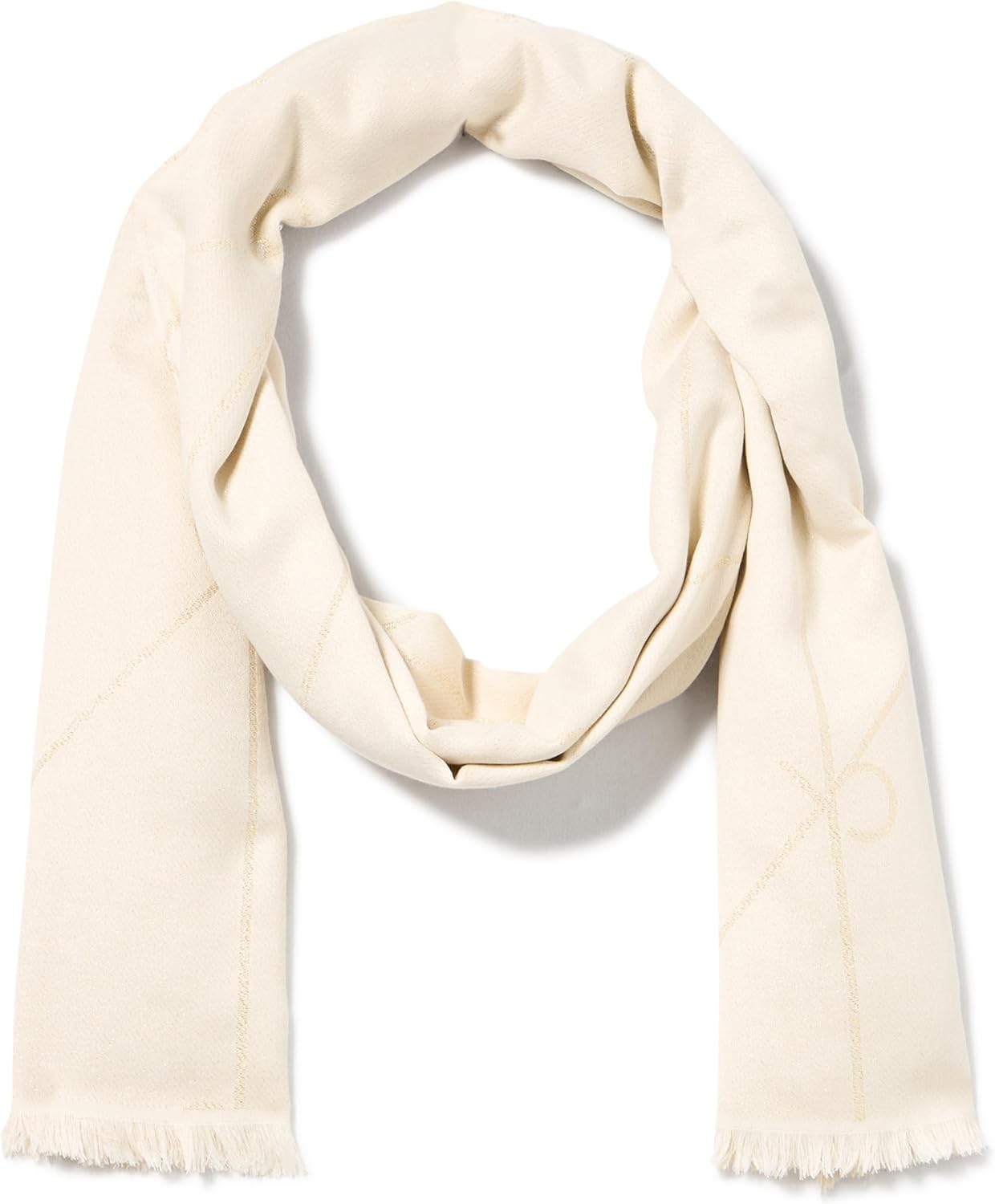 Женский шарф Calvin Klein с металлическим диагональным логотипом Ck, Eggshell
Женский шарф Calvin Klein с металлическим диагональным логотипом Ck, Eggshell