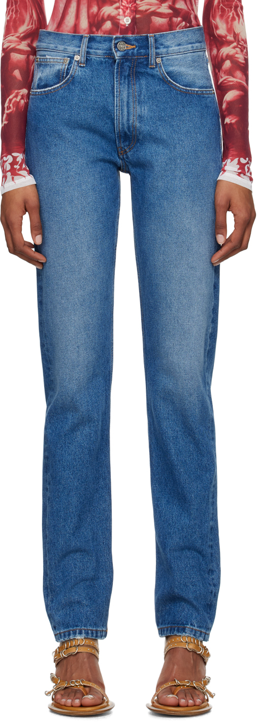 Синие принтованные джинсы Jean Paul Gaultier, Vintage blue/White
Синие принтованные джинсы Jean Paul Gaultier, Vintage blue/White