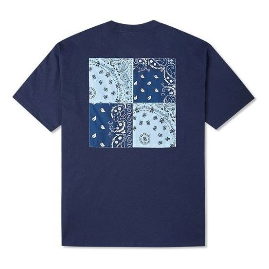 Футболка contrasting colors cashew loose round neck short sleeve couple style blue Converse, синий 
Футболка contrasting colors cashew loose round neck short sleeve couple style blue Converse, синий