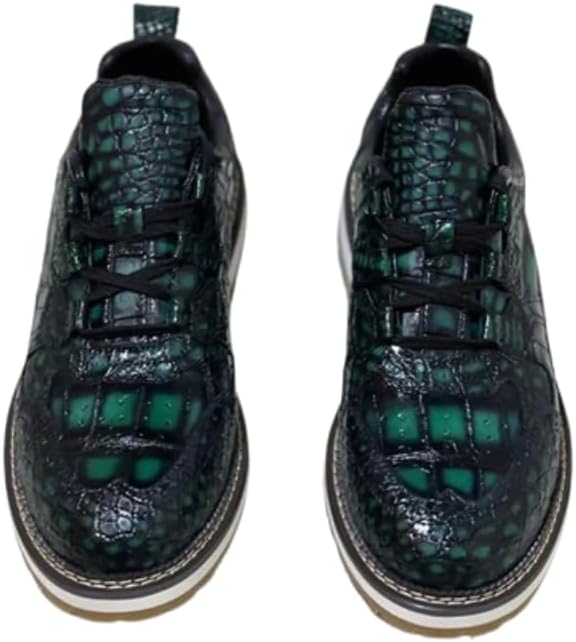 Мужские повседневные зеленые броги-дерби из аутентичной экзотической кожи крокодила, настоящие туфли из кожи аллигатора, мужские шнурованные туфли средней высоты Generic
Мужские повседневные зеленые броги-дерби из аутентичной экзотической кожи крокодила, настоящие туфли из кожи аллигатора, мужские шнурованные туфли средней высоты Generic