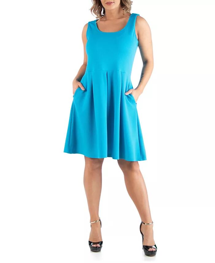 Женское платье без рукавов больших размеров 24seven Comfort Apparel, синий
Женское платье без рукавов больших размеров 24seven Comfort Apparel, синий