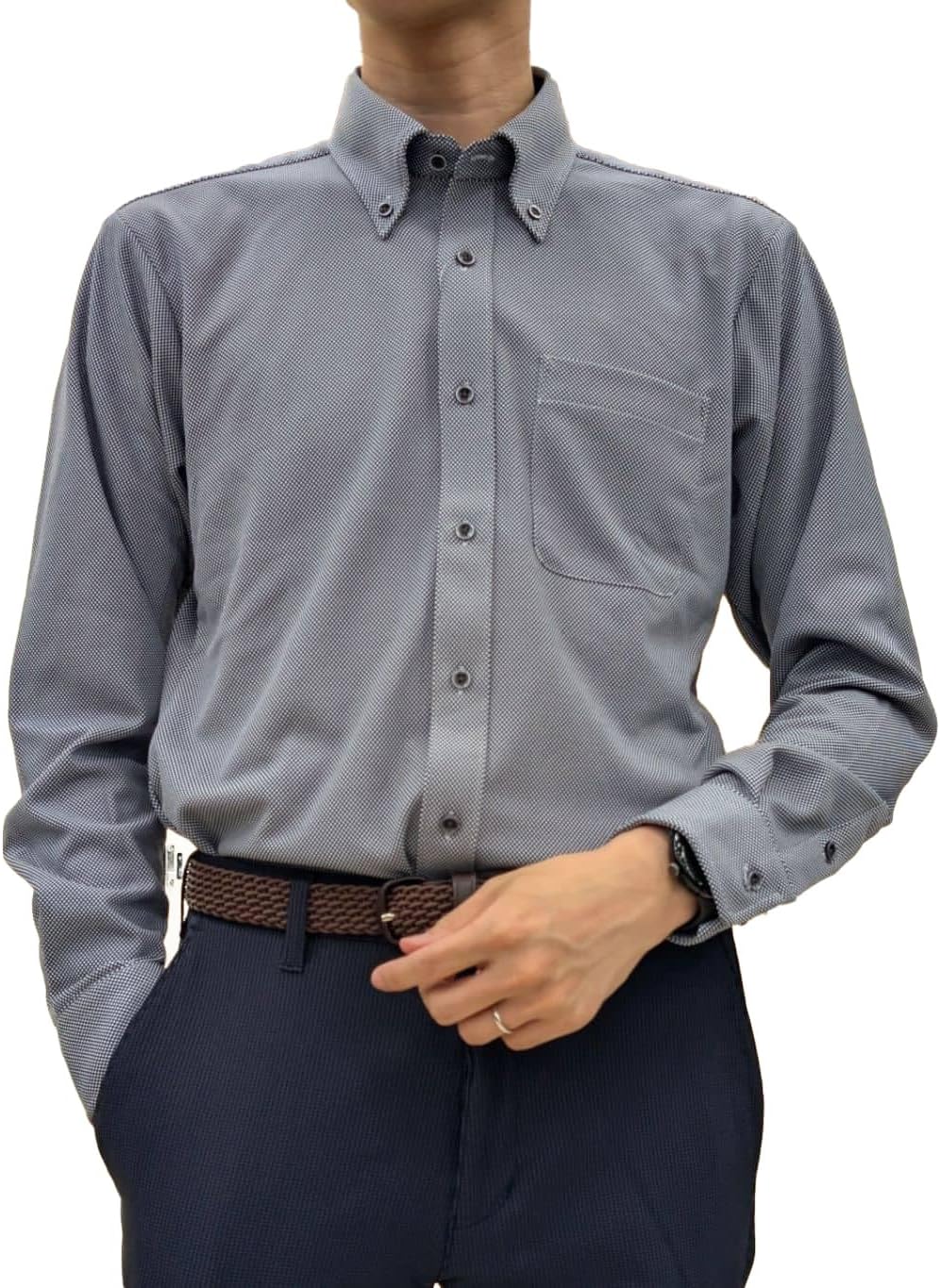 Мужская деловая трикотажная рубашка AOKI с длинным рукавом, не требует глажки, удобная эластичная рубашка-поло для деловой и повседневной носки, синий
Мужская деловая трикотажная рубашка AOKI с длинным рукавом, не требует глажки, удобная эластичная рубашка-поло для деловой и повседневной носки, синий