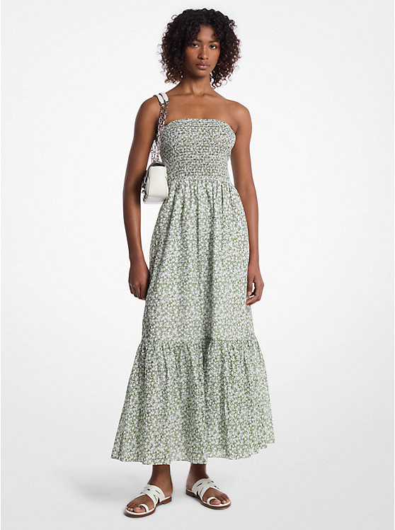 Платье из хлопкового батиста с цветочным принтом и сборками Michael Kors, зеленый
Платье из хлопкового батиста с цветочным принтом и сборками Michael Kors, зеленый