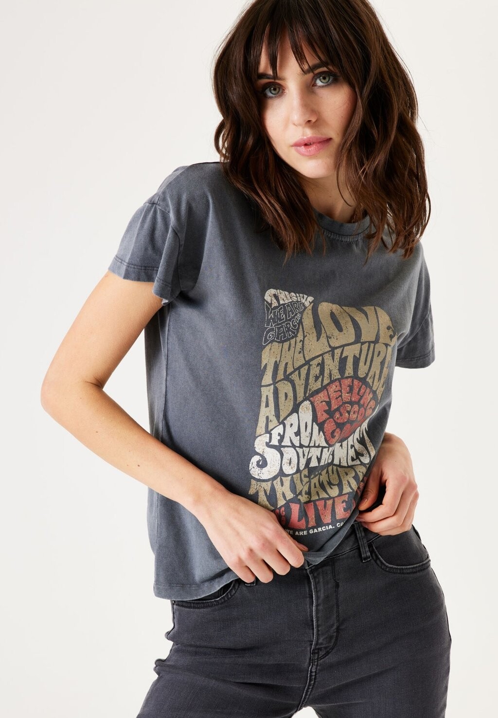 Футболка с принтом Garcia, мраморный антрацит
Футболка с принтом Garcia, мраморный антрацит