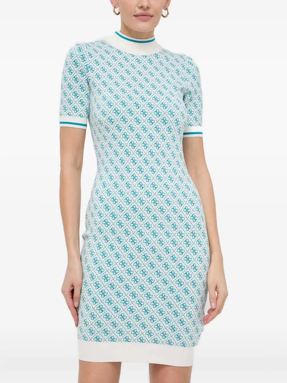 Платье с узором и высоким воротом Guess Usa, белый
Платье с узором и высоким воротом Guess Usa, белый