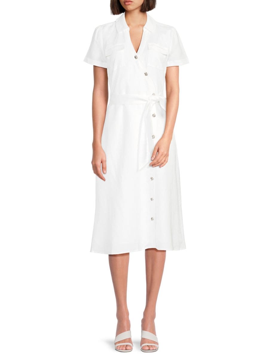 Льняное платье с пуговицами спереди и сарафаном Karl Lagerfeld Paris, мягкий белый
Льняное платье с пуговицами спереди и сарафаном Karl Lagerfeld Paris, мягкий белый